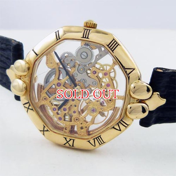 画像2: 中古美品ジェラルドジェンタ　スケルトン　YG　自動巻 (2)