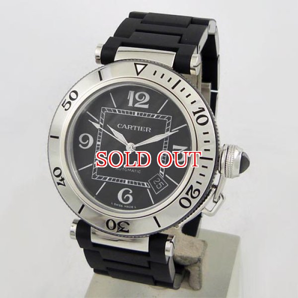 画像5: 中古美品カルティエ　パシャ　シータイマー　SS×ラバー (5)