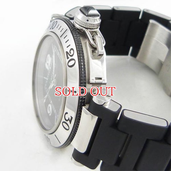 画像4: 中古美品カルティエ　パシャ　シータイマー　SS×ラバー (4)