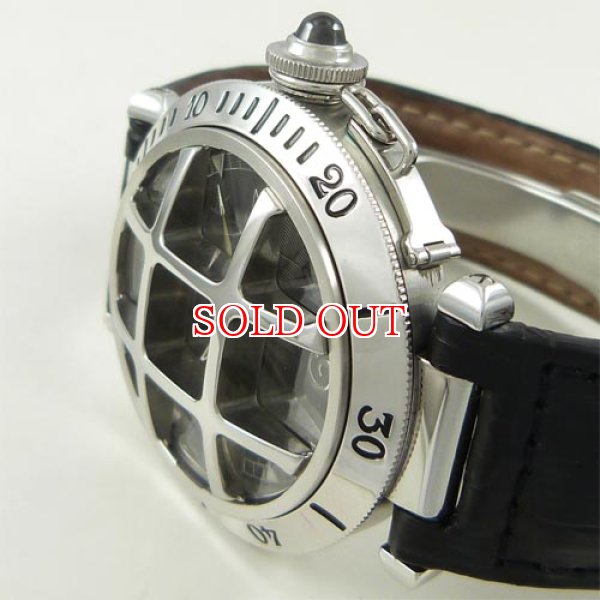 画像4: 中古美品カルティエ パシャ38 N950 コンベックスグリッド (4)