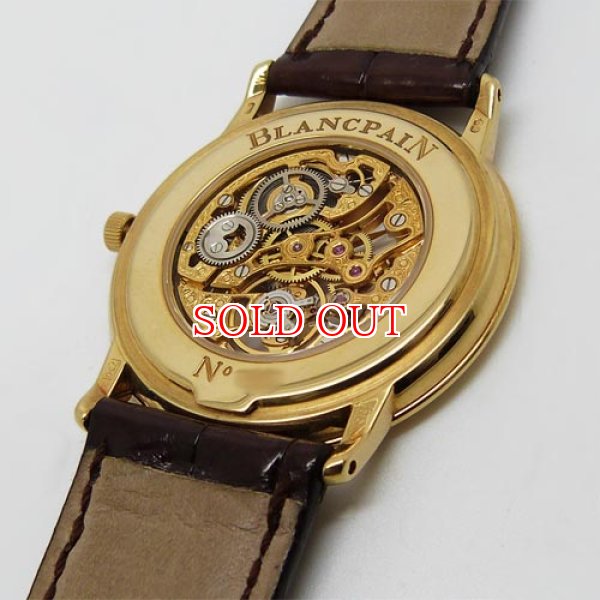 画像5: 中古美品ブランパン ヴィルレ スケルトン YG 手巻 (5)