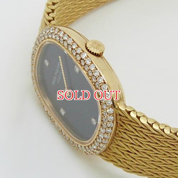 画像4: パテックフィリップ　ゴールデンイリプス　4Pダイヤ　K18YG (4)