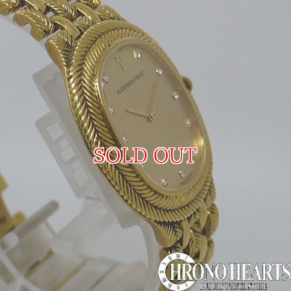 画像3: オーデマピゲ　オーバルアンティーク　11Pダイヤ　K18YG (3)