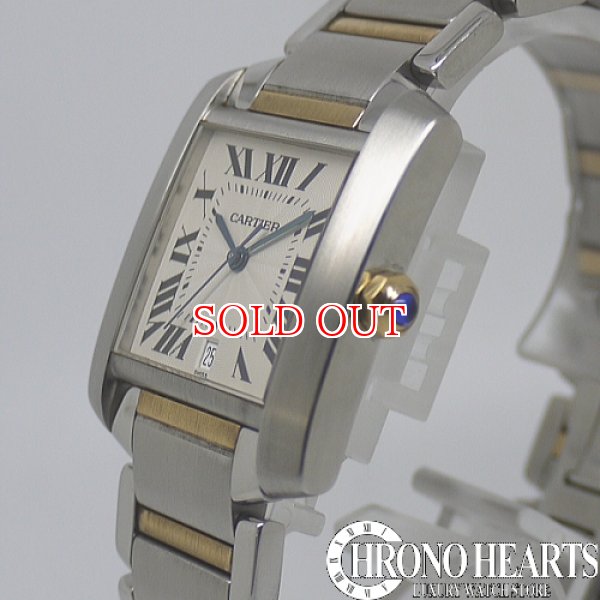 画像2: カルティエ　タンクフランセーズ　LM　SS×YG　自動巻 (2)