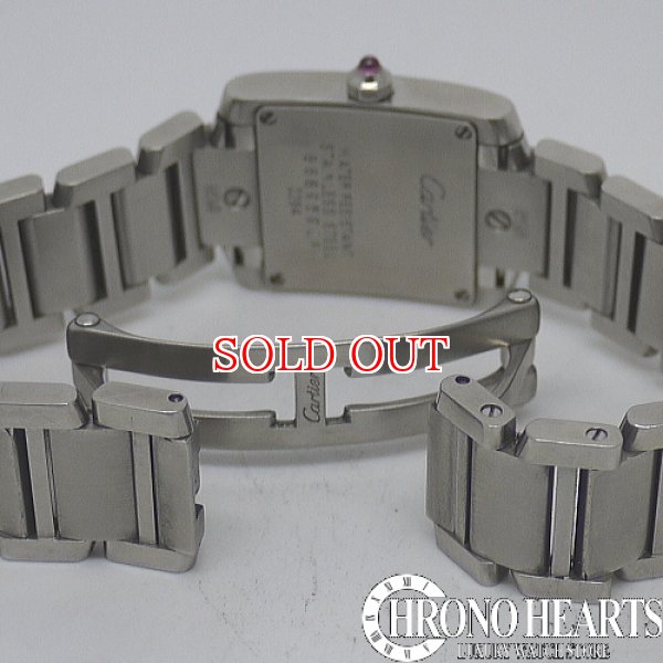 画像5: カルティエ　タンクフランセーズSM　ピンクシェル文字盤 (5)